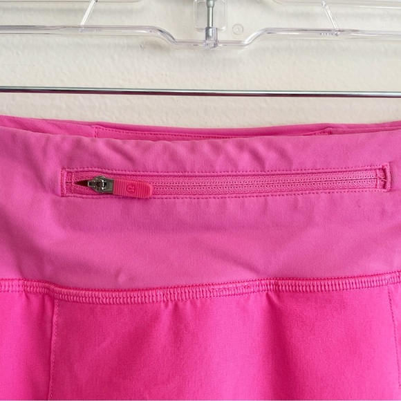 Lululemon Pace Rival Mid Rise Skirt neon pink tennis cheer preppy skort tiered 4 - Picture 8 of 13